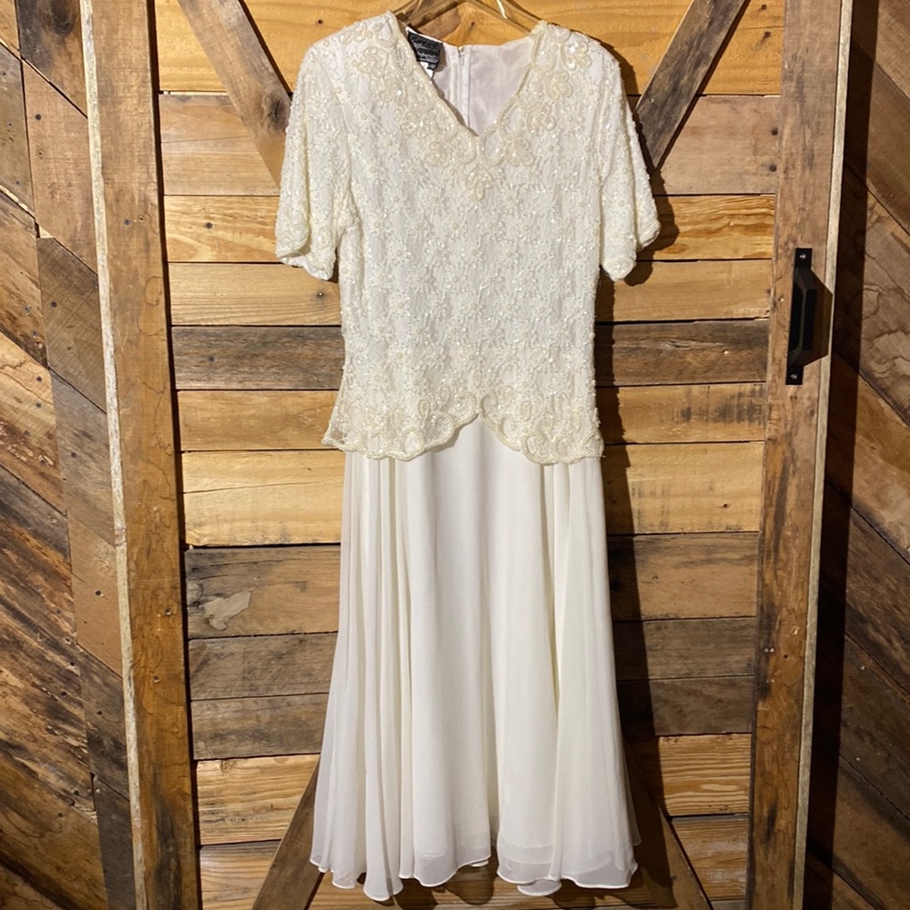 Vintage Jean for Joseph Lebon Beaded Lace Dress Size 10P